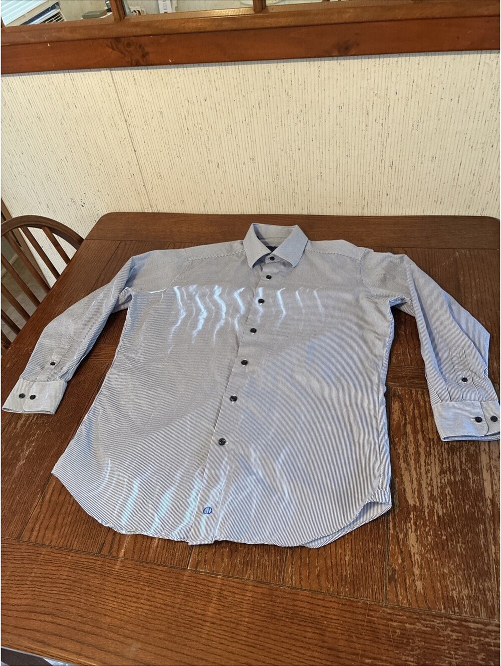 David Donahue Trim Fit Dress Shirt Men’s 16.5 32/33 Button Down Long Sleeve